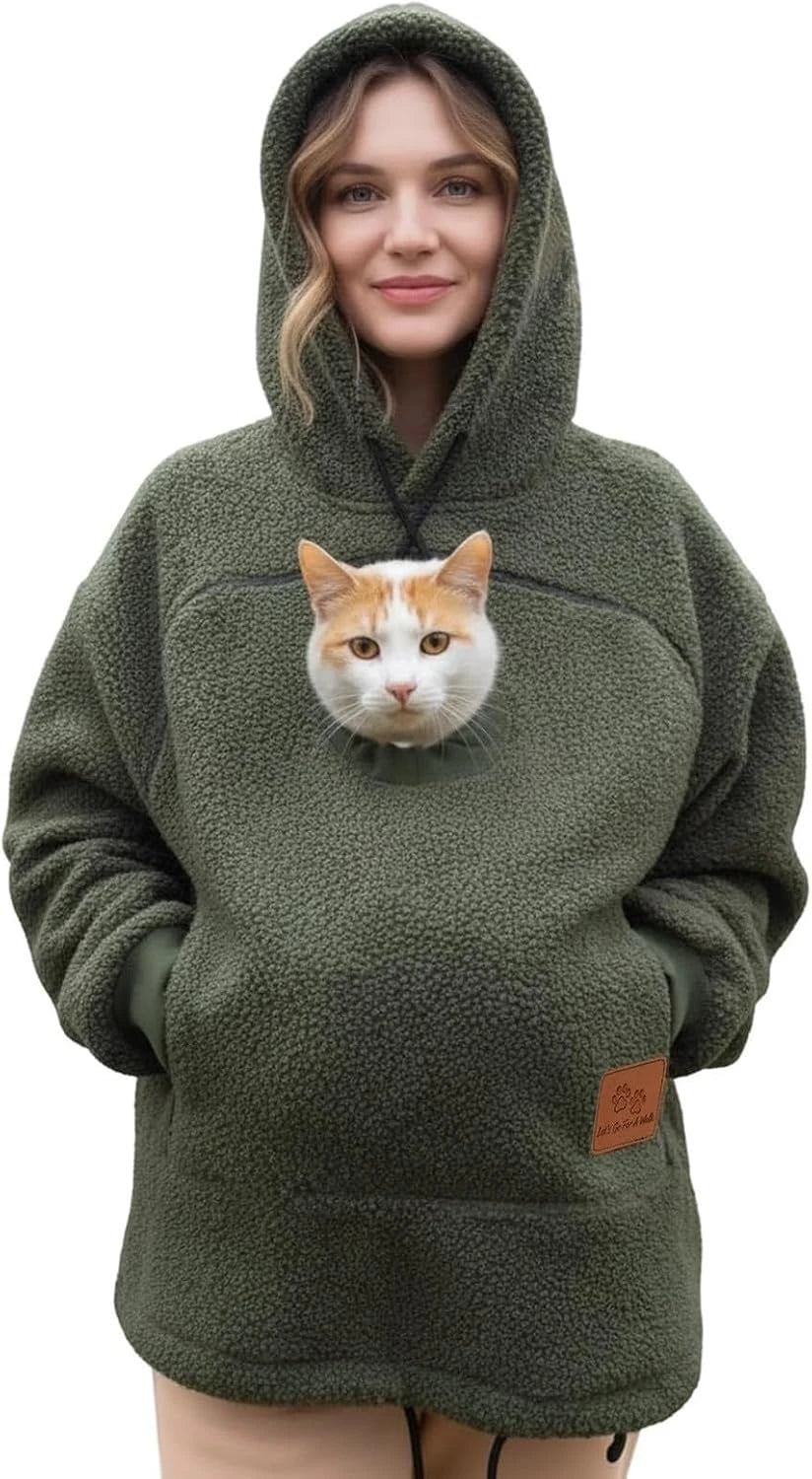 Pet Carrier Fleece Hoodie